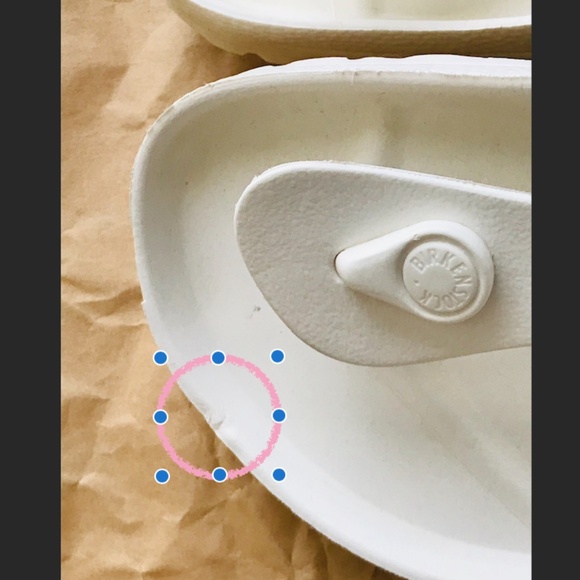 White Birkenstock Gizeh sandals 38/ L7/M5 - Picture 4 of 6